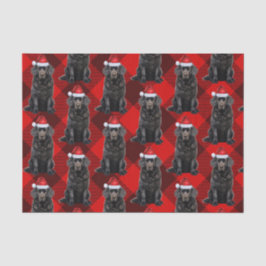 Buffalo Kariert Neufundland Dog Weihnachtsfeiertag Seidenpapier