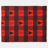 Buffalo Kariert Ornament Weihnachten Fleecedecke (Vorderseite (Horizontal))