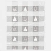 Buffalo Kariert Ornament Weihnachtsbaumen Fleecedecke (Vorderseite)