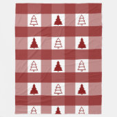 Buffalo Kariert Ornament Weihnachtsbaumen Fleecedecke (Vorderseite)