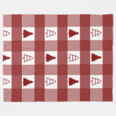 Buffalo Kariert Ornament Weihnachtsbaumen Fleecedecke (Vorderseite (Horizontal))