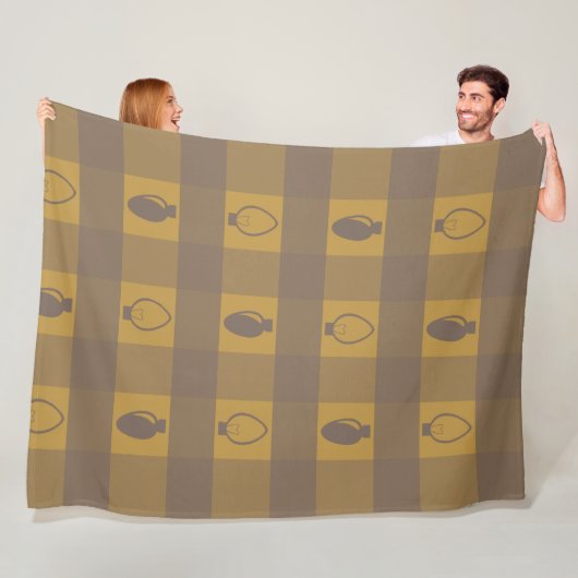 Buffalo Kariert Ornament Weihnachtsbrille Fleecedecke (Beispiel)