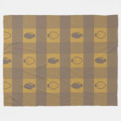 Buffalo Kariert Ornament Weihnachtsbrille Fleecedecke (Vorderseite (Horizontal))