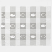 Buffalo Kariert Ornament Weihnachtsbrille Fleecedecke (Vorderseite (Horizontal))