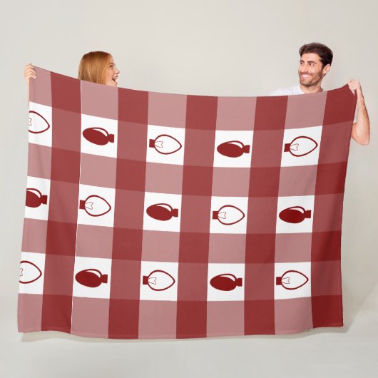 Buffalo Kariert Ornament Weihnachtsbrille Fleecedecke (Beispiel)