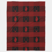 Buffalo Kariert Ornament Weihnachtsbrille Fleecedecke (Vorderseite)