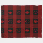 Buffalo Kariert Ornament Weihnachtsbrille Fleecedecke (Vorderseite (Horizontal))
