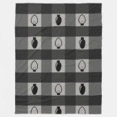 Buffalo Kariert Ornament Weihnachtsbrille Fleecedecke (Vorderseite)