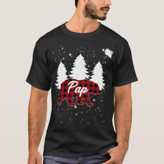 Buffalo Kariert Pap Bär Weihnachtsbaum Pajama Fami T-Shirt
