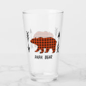 Buffalo Kariert Papa Bear Glas (Rückseite)