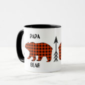 Buffalo Kariert Papa Bear Tasse (Vorderseite Links)