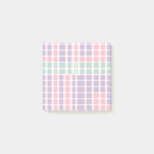 Buffalo Kariert Pastel Rustic Cotattcore Spring Post-it Klebezettel (Vorderseite)
