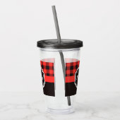 Buffalo Kariert Pattern Acryltrinkbecher (Links)