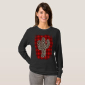 Buffalo Kariert Pattern Cactus Christmas T-Shirt (Vorne ganz)