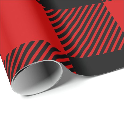 Buffalo Kariert Pattern Geschenkpapier (Rolleneckpunkt)