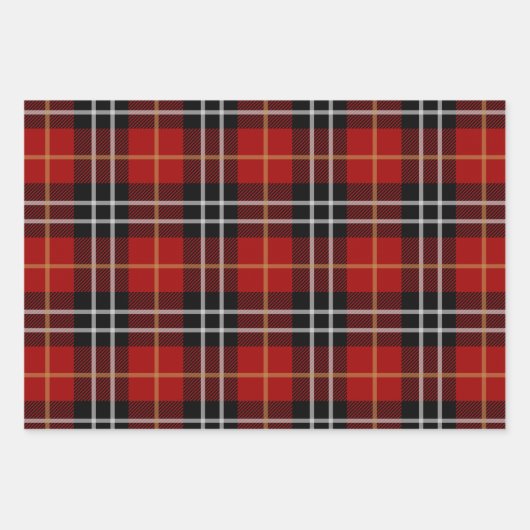 Buffalo Kariert Pattern Geschenkpapier Set (Vorderseite 3)