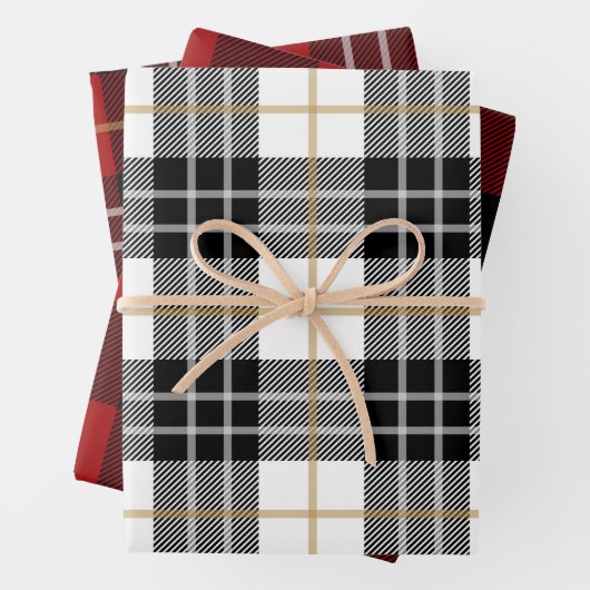 Buffalo Kariert Pattern Geschenkpapier Set (Beispiel)