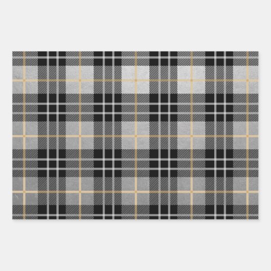 Buffalo Kariert Pattern Geschenkpapier Set (Vorderseite 2)