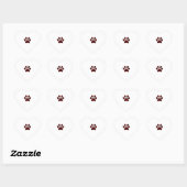 Buffalo Kariert Paw print Dog oder Cat Lovers Chri Herz-Aufkleber (Blatt)