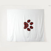 Buffalo Kariert Paw print Dog oder Cat Lovers Chri Wandteppich (Vorderseite (Horizontal))