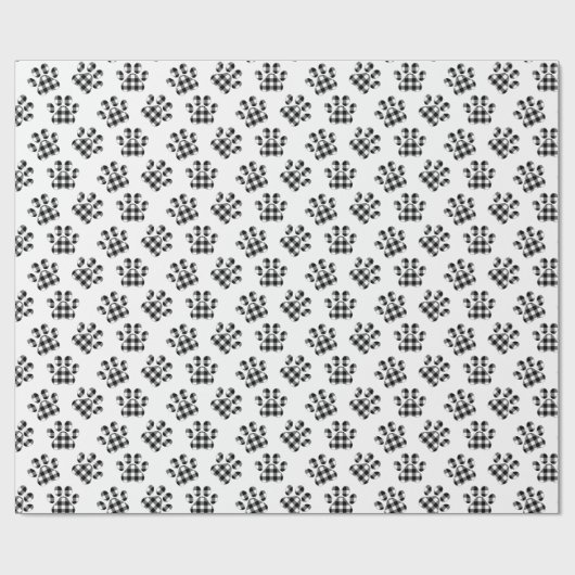 Buffalo Kariert Paw Print Geschenkpapier (Flach)