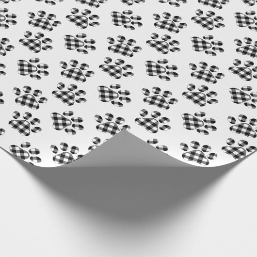 Buffalo Kariert Paw Print Geschenkpapier (Ecke)