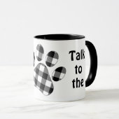 Buffalo Kariert Pawprint Tasse (VorderseiteRechts)