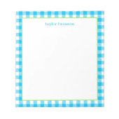 Buffalo Kariert Personalisiert Notepad Notizblock (Vorderseite)