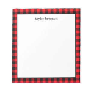 Buffalo Kariert Personalisiert Notepad Notizblock