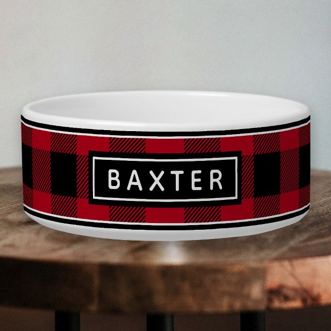 Buffalo Kariert Pet Bowl mit Personalisiertem Name Napf (Von Creator hochgeladen)