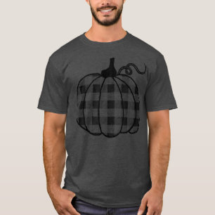 Buffalo Kariert Pumpkin Herbst Niedlich Lässig T-Shirt