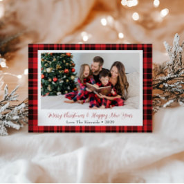 Buffalo Kariert Rectangle Foto Weihnachtsgrüße Feiertagskarte