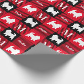 Buffalo Kariert Red and Black Geschenkpapier (Ecke)