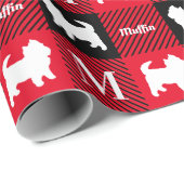 Buffalo Kariert Red and Black Geschenkpapier (Rolleneckpunkt)