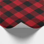 Buffalo Kariert Red and Black ID603 Geschenkpapier (Ecke)
