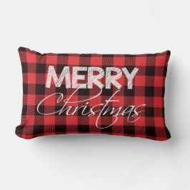 Buffalo Kariert Red Black | Frohe Weihnachten Lendenkissen