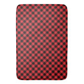 Buffalo Kariert Red Black Karo Badematte (Vorderseite Vertikal)