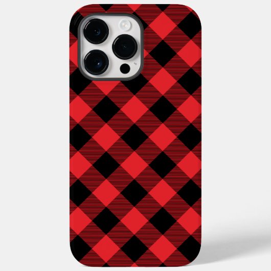 Buffalo Kariert Red Black Karo Case-Mate iPhone Hülle (Rückseite)