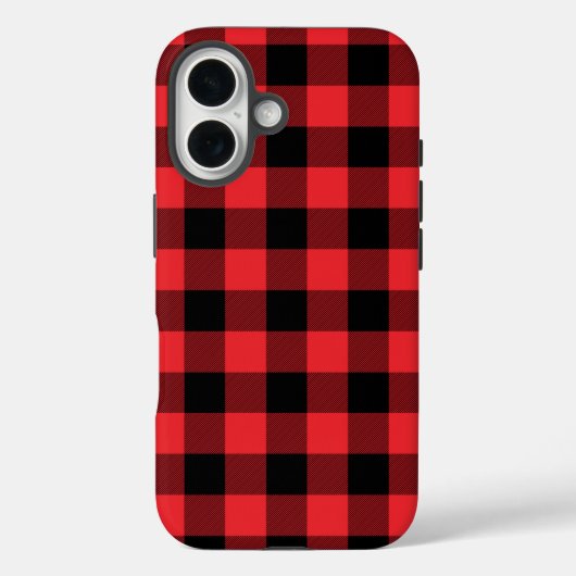Buffalo Kariert Red Black Karo Case-Mate iPhone Hülle (Rückseite)