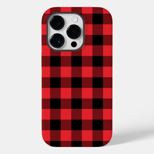 Buffalo Kariert Red Black Karo Case-Mate iPhone Hülle (Rückseite)