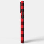 Buffalo Kariert Red Black Karo Case-Mate iPhone Hülle (Rückseite / Links)