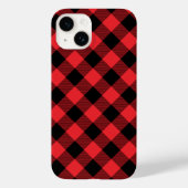 Buffalo Kariert Red Black Karo Case-Mate iPhone Hülle (Rückseite)