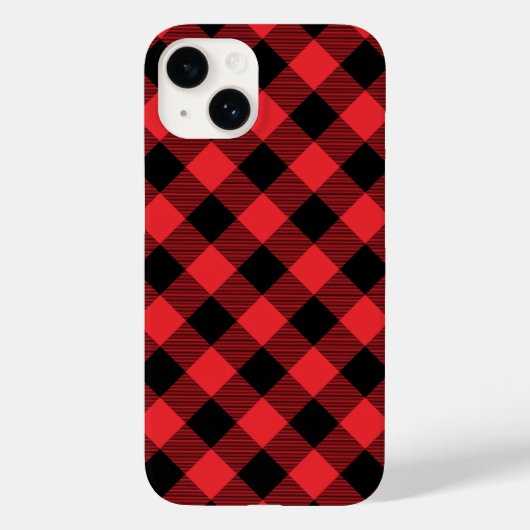 Buffalo Kariert Red Black Karo Case-Mate iPhone Hülle (Rückseite)