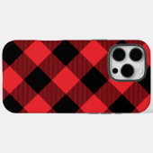 Buffalo Kariert Red Black Karo Case-Mate iPhone Hülle (Rückseite (Horizontal))