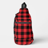 Buffalo Kariert Red Black Karo Crossbody Bag (Vorderseite)