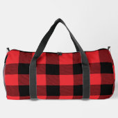 Buffalo Kariert Red Black Karo Duffle Bag (Rückseite)