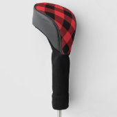 Buffalo Kariert Red Black Karo Golf Headcover (angewinkelt)