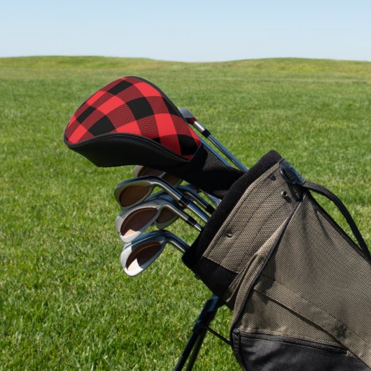 Buffalo Kariert Red Black Karo Golf Headcover (In SItu)