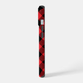 Buffalo Kariert Red Black Karo iPhone 15 Hülle (Linke Seite)