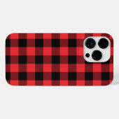 Buffalo Kariert Red Black Karo iPhone Hülle (Rückseite (Horizontal))